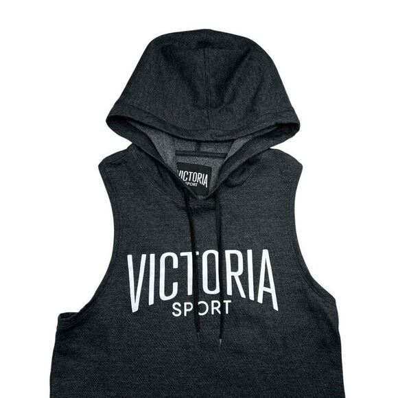Victoria's Secrete Hooded Tank Top Women's XS Victoria Sport Gray Training Shirt - Picture 3 of 10